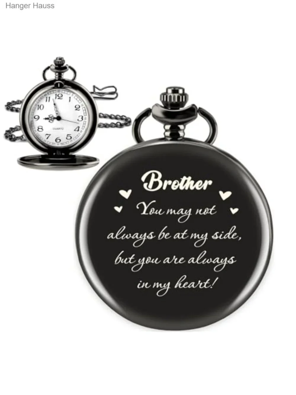 Engraved Pocket Watch for Men Brother Gift Graduation Father's Day
